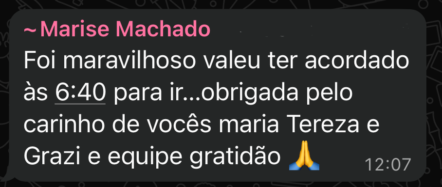 Depoimento de Marise Machado