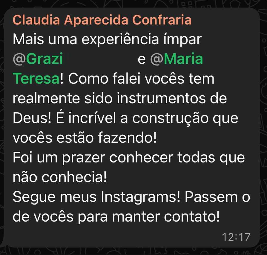 Depoimento de Claudia Aparecida